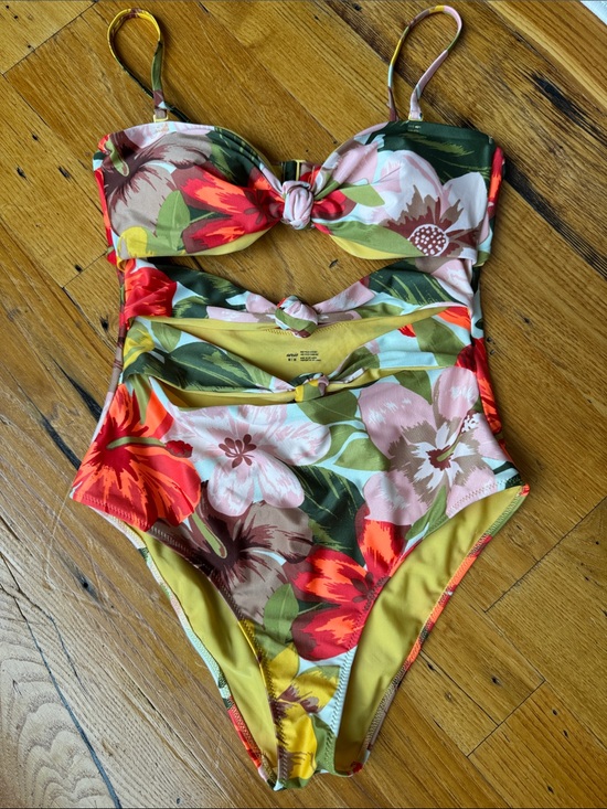 aerie Other - aerie Women’s Floral One-Piece Swimsuit in Red, Pink, Green, Yellow